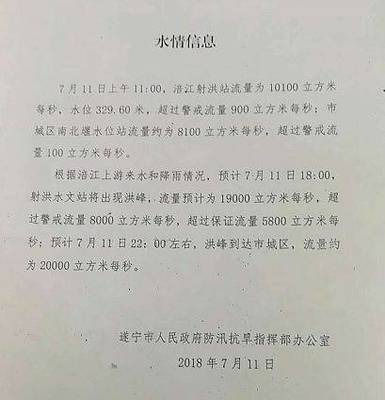 涪江特大洪水來襲 關(guān)注遂寧段汛情，更需重視污水處理與再生利用